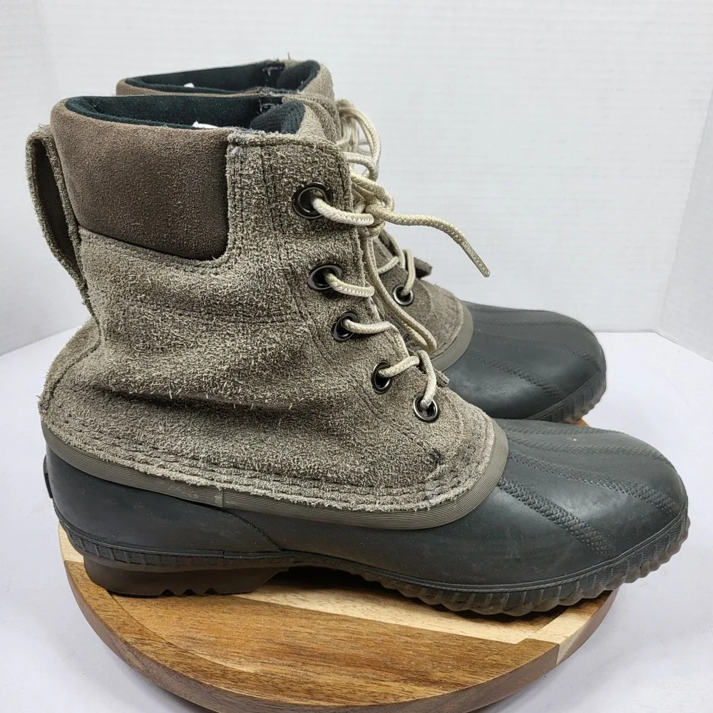 Sorel Cheyanne II Boots Mens 8 Sage Green Waterproof Suede NM3447-245